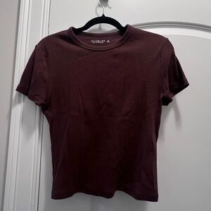 Abercrombie Brown Cropped Baby Tee